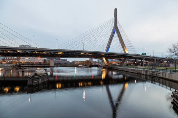 Leonard Zakim Bunker Hill Memorial Bridge Boston Massachusetts — Stock fotografie