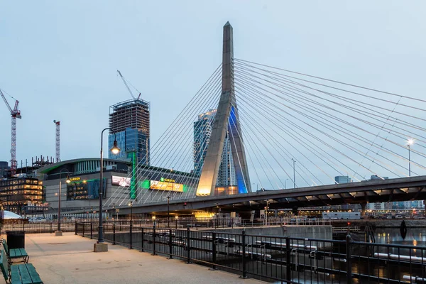 Leonard Zakim Bunker Hill Anıt Köprüsü Boston Massachusetts — Stok fotoğraf