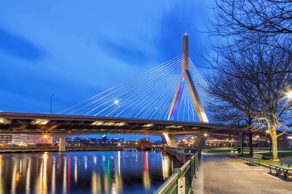 Leonard Zakim Bunker Hill Anıt Köprüsü Boston Massachusetts — Stok fotoğraf