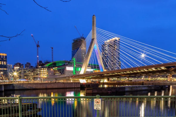 Leonard Zakim Bunker Hill Anıt Köprüsü Boston Massachusetts — Stok fotoğraf