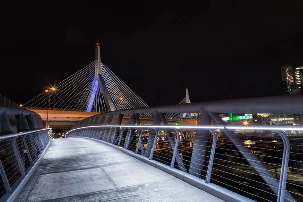 Leonard Zakim Bunker Hill Anıt Köprüsü Boston Massachusetts — Stok fotoğraf