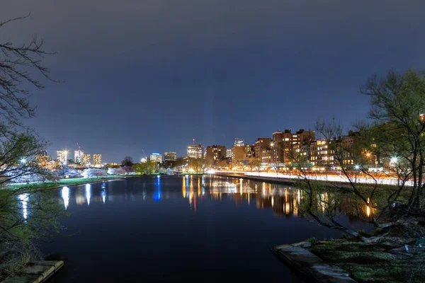 Boston Şehri Bir Bahar Gecesinde — Stok fotoğraf