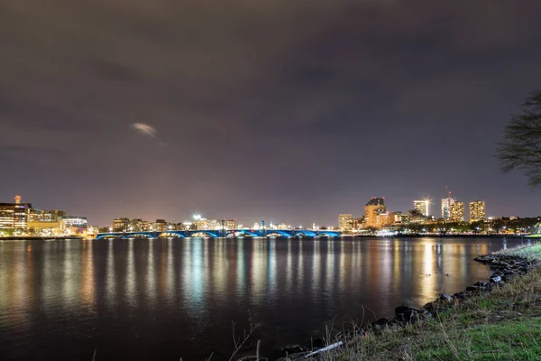 Boston City Einer Frühlingsnacht — Stockfoto