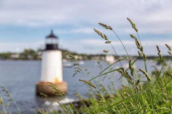 Faro Winter Island Salem Massachusetts — Foto de Stock