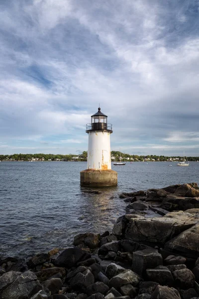 Latarnia Morska Winter Island Salem Massachusetts — Zdjęcie stockowe