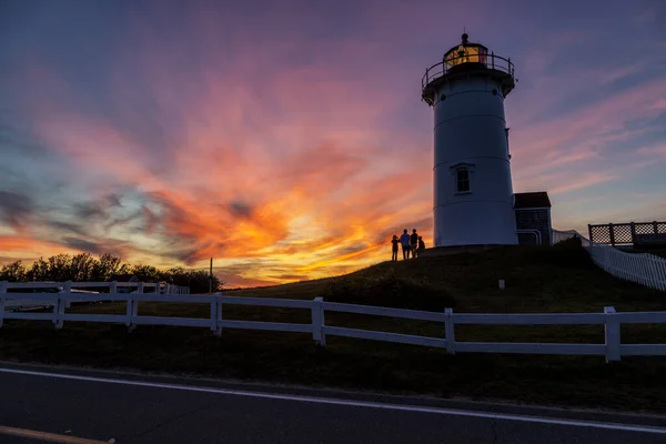 Falmouth Massachusetts Teki Nobska Deniz Feneri — Stok fotoğraf