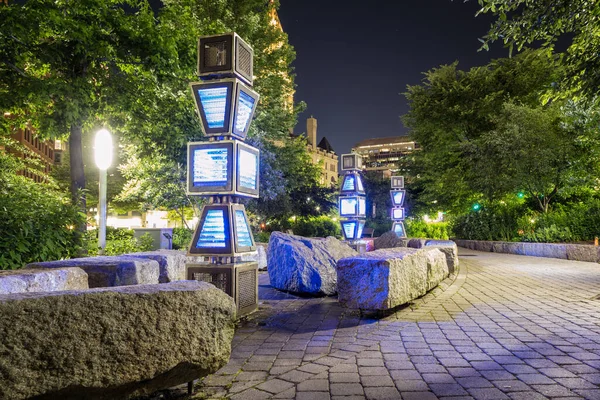 Rose Kennedy Greenway Notte Boston — Foto Stock