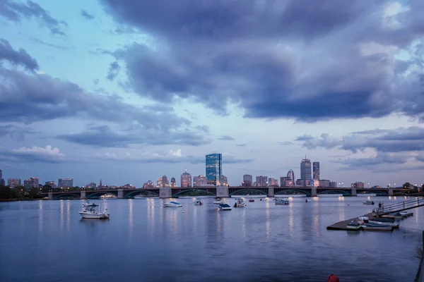 Atardecer Del Día Verano Boston City —  Fotos de Stock