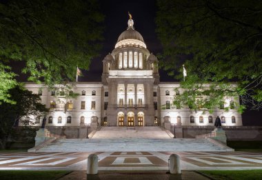 Geceleyin Rhode Island Eyalet Sarayı