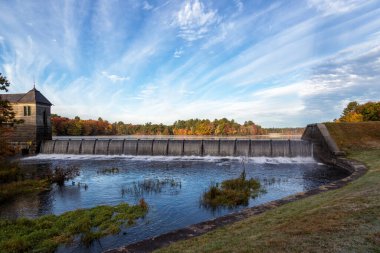 Framingham Massachusetts 'te güzel bir sonbahar sabahı