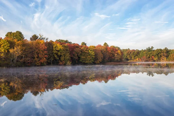 Ein Schöner Herbstmorgen Framingham Massachusetts — Stockfoto