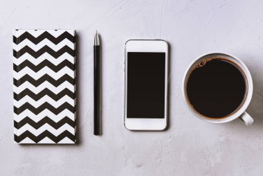 çalışma alanı. düz lay