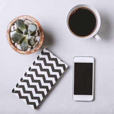 çalışma alanı. düz lay