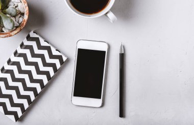 çalışma alanı. düz lay