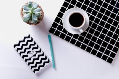 çalışma alanı ile kahve