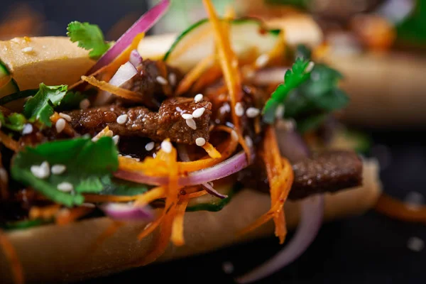 Banh mi sanwdiches, close up — Stock Photo, Image