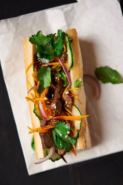 Banh mi sanwdiches, top view — Stock Photo, Image