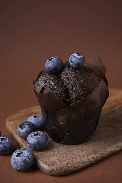 블루베리와 초콜릿 머핀 — 스톡 사진