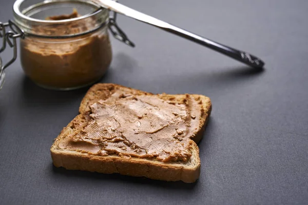 Sandwich with peanut butter — Stock Photo, Image