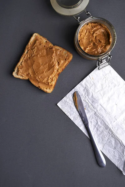 Sandwich with peanut butter — Stock Photo, Image