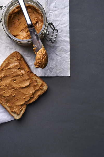 Sandwich with peanut butter — Stock Photo, Image
