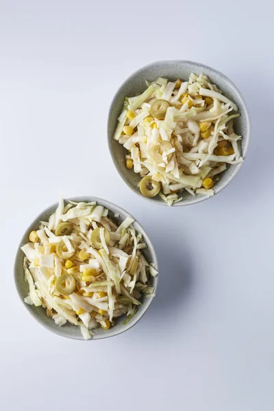 Salad with cabbage and corn — Stock Photo, Image