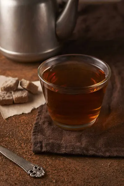 Glass of red tea — Stock Photo, Image