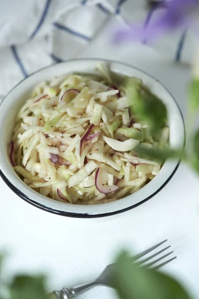 Fresh salad with cabbage — Stock Photo, Image