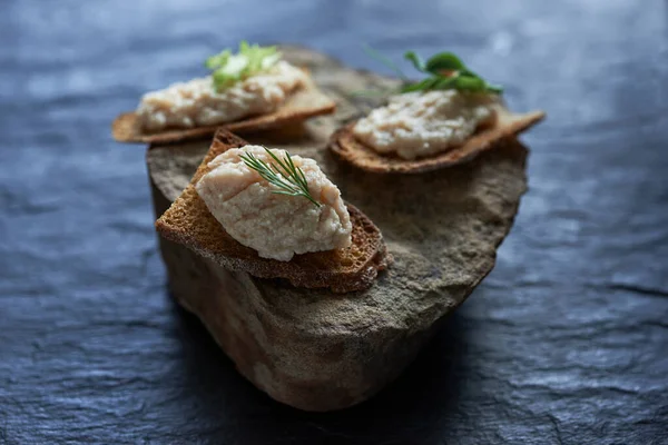 Toast with roe cod Stock Picture