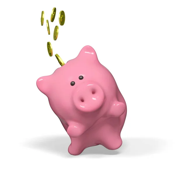 3d piggy bank 3d renderização — Fotografia de Stock
