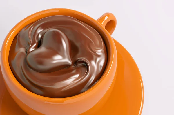Cup chocolate 3d rendering — Stock Photo, Image