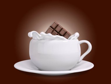 Bardak krema 3d render