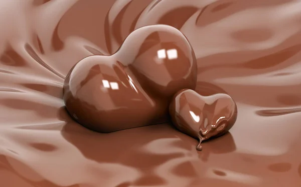 Splash chocolate background 3d rendering — Stock Photo, Image