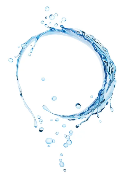 Suyun soyut arkaplanının sıçraması, 3 boyutlu görüntüleme 