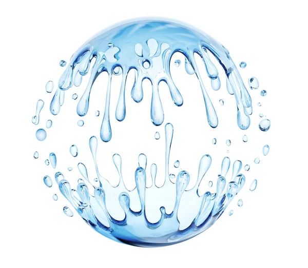 Respingo de água abstrato fundo 3d renderização — Fotografia de Stock