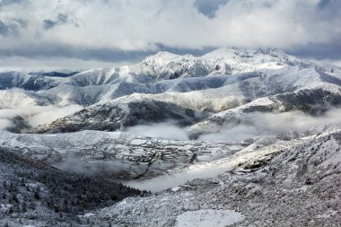 mountain ridge snow landscape clipart