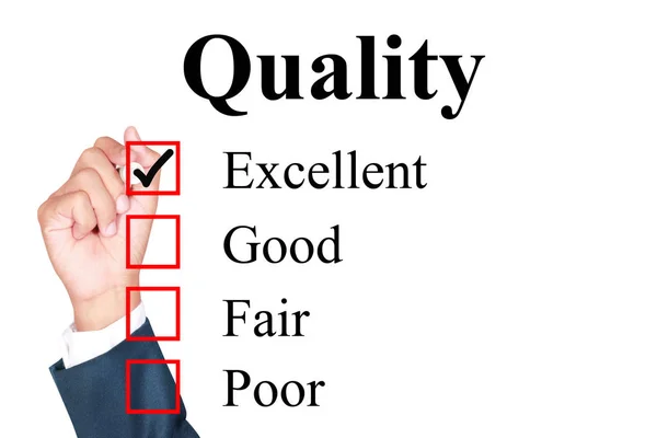 Formulário de avaliação da qualidade — Fotografia de Stock