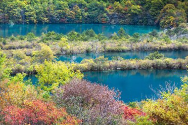 Jiuzhaigou manzara alan gölde shuzheng 
