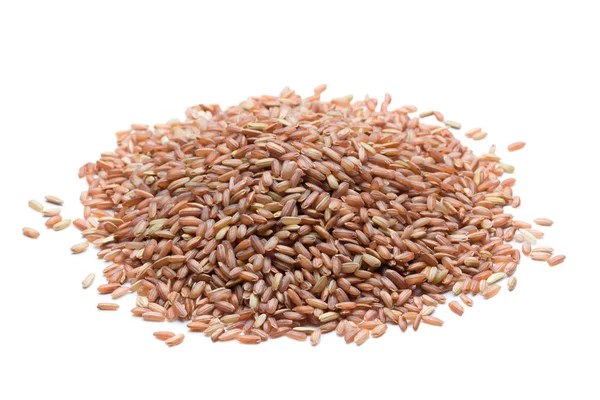 Brown rice isolated on white — Stock Photo, Image