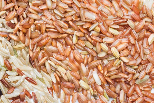 Brown rice pattern full frame background — Stock Photo, Image