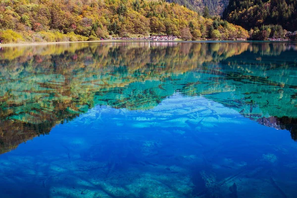 Fünf Blume See ist See in jiuzhaigou — Stockfoto