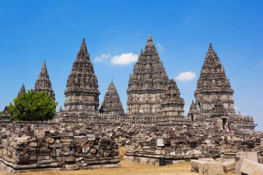 Prambanan tapınağı ,Yogyakarta Java adasında, Endonezya