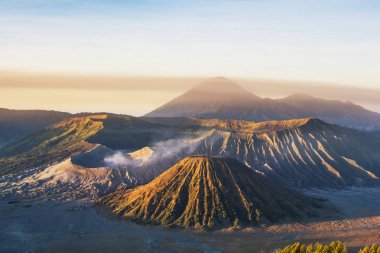 Mount Bromo mavi gökyüzü gün zaman doğa manzara arka plan