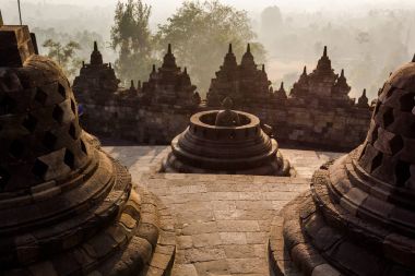 Borobudur Tapınağı, yogyakarta, java, Endonezya.