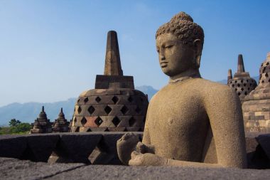Borobudur Tapınağı, yogyakarta, java, Endonezya.