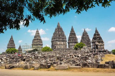 Prambanan tapınağı ,Yogyakarta Java adasında, Endonezya