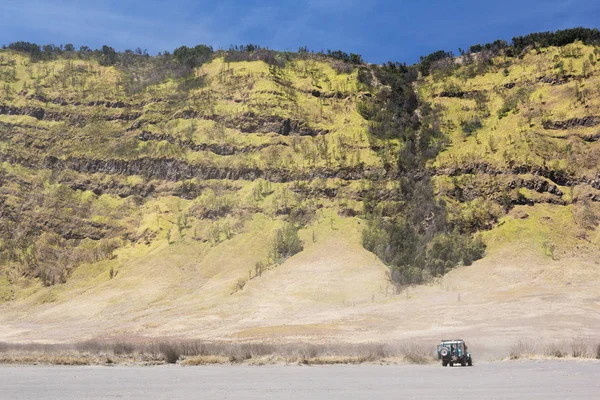 Turisták Jeep bérlés bérlet szavanna — Stock Fotó
