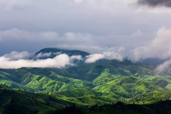 Landscape mountains view at morning — Stock Photo, Image