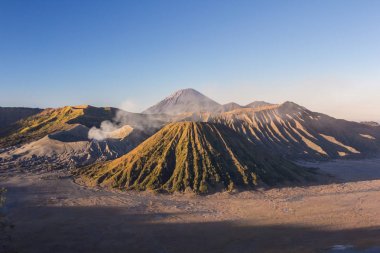 Mount Bromo mavi gökyüzü gün zaman doğa manzara arka plan