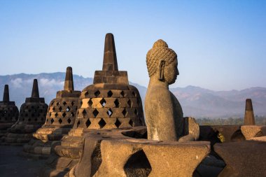 Borobudur Tapınağı, yogyakarta, java, Endonezya.